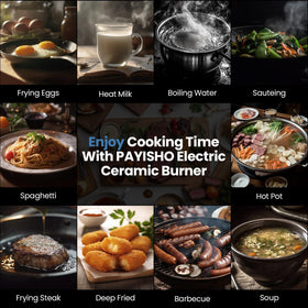 PAYISHO safety lock and timer feature ensures safe operation during busy meals.