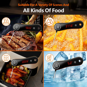 Paysean thermometer with magnetic attachment stays within reach on grills.