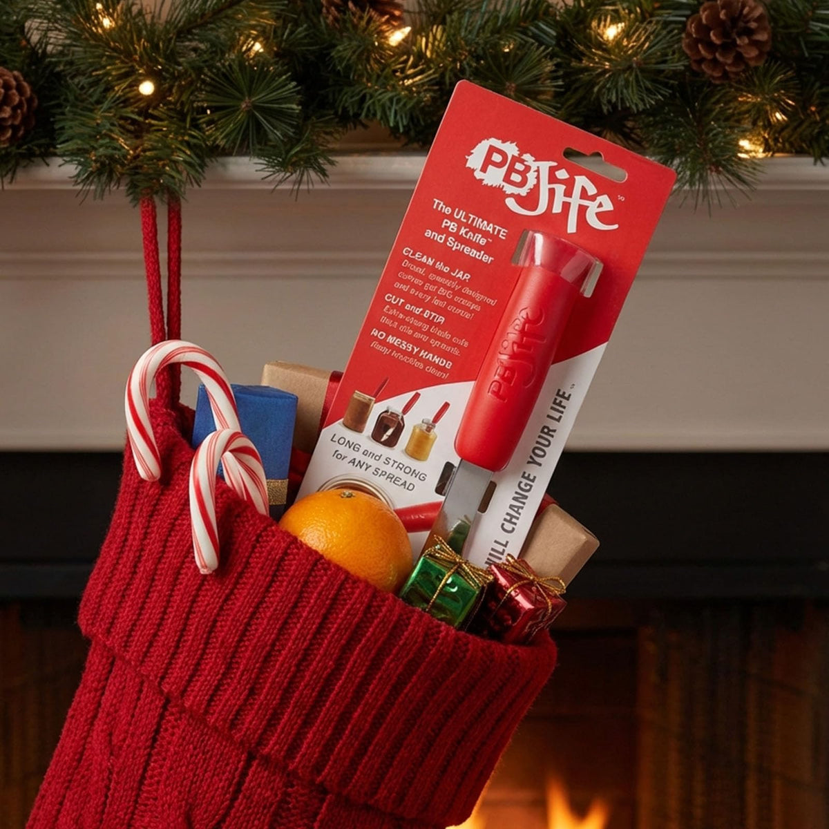PB-JIFE ergonomic handle provides better control during stirring.