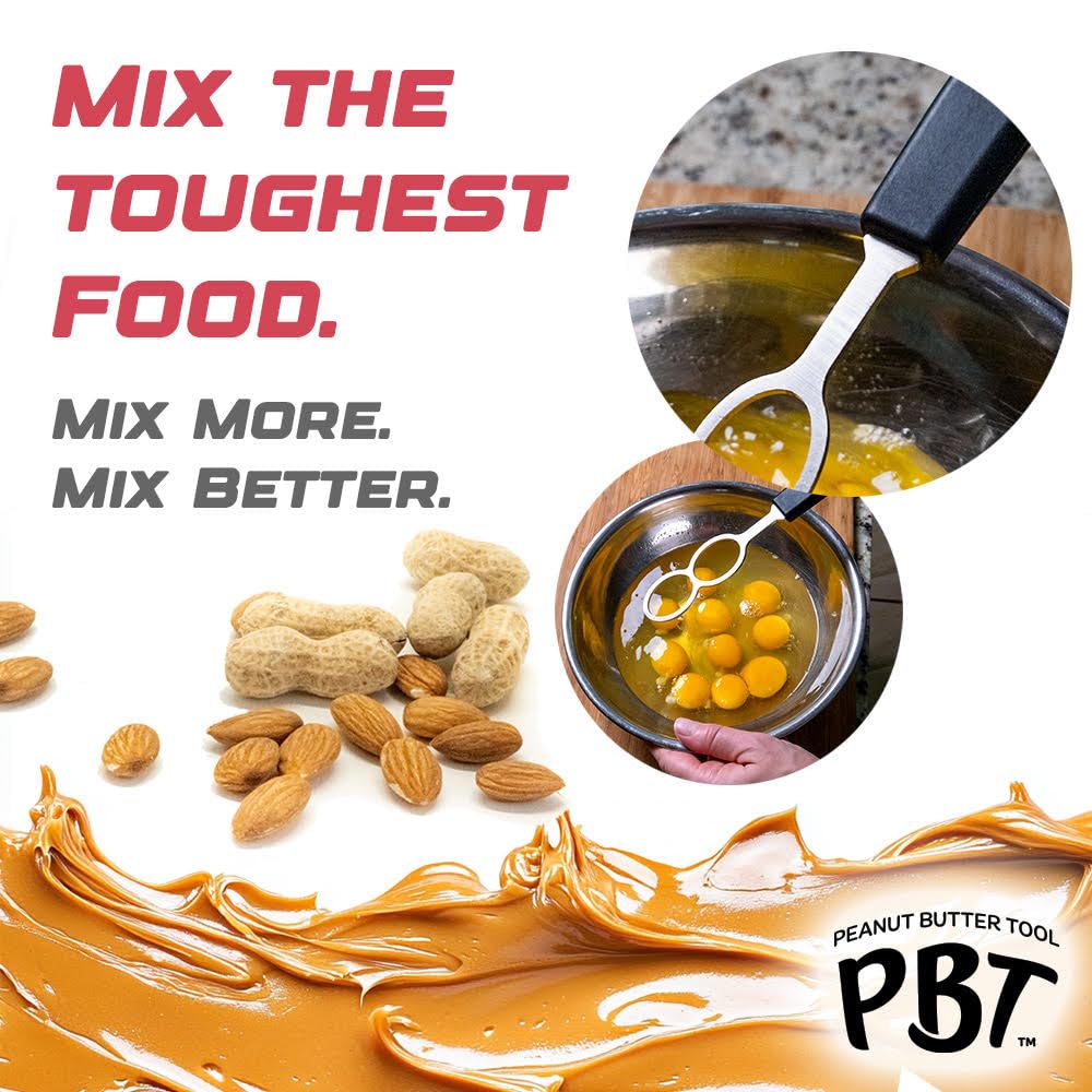 PBT hand-mixer in action showing mess-free blending