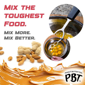 PBT hand-mixer in action showing mess-free blending