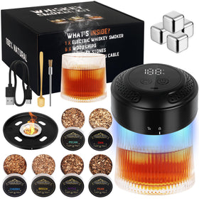 PDQROG electric smoker kit front view highlights flameless design for safe, easy use.
