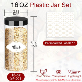 PeacePeo 24-pack slime containers with airtight lids keep contents fresh.