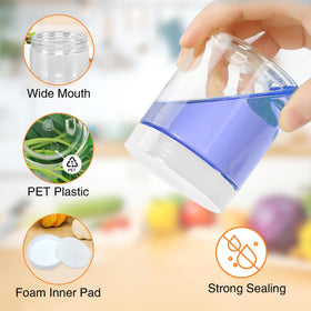 PeacePeo clear slime container 8oz for organized crafting and airtight storage.