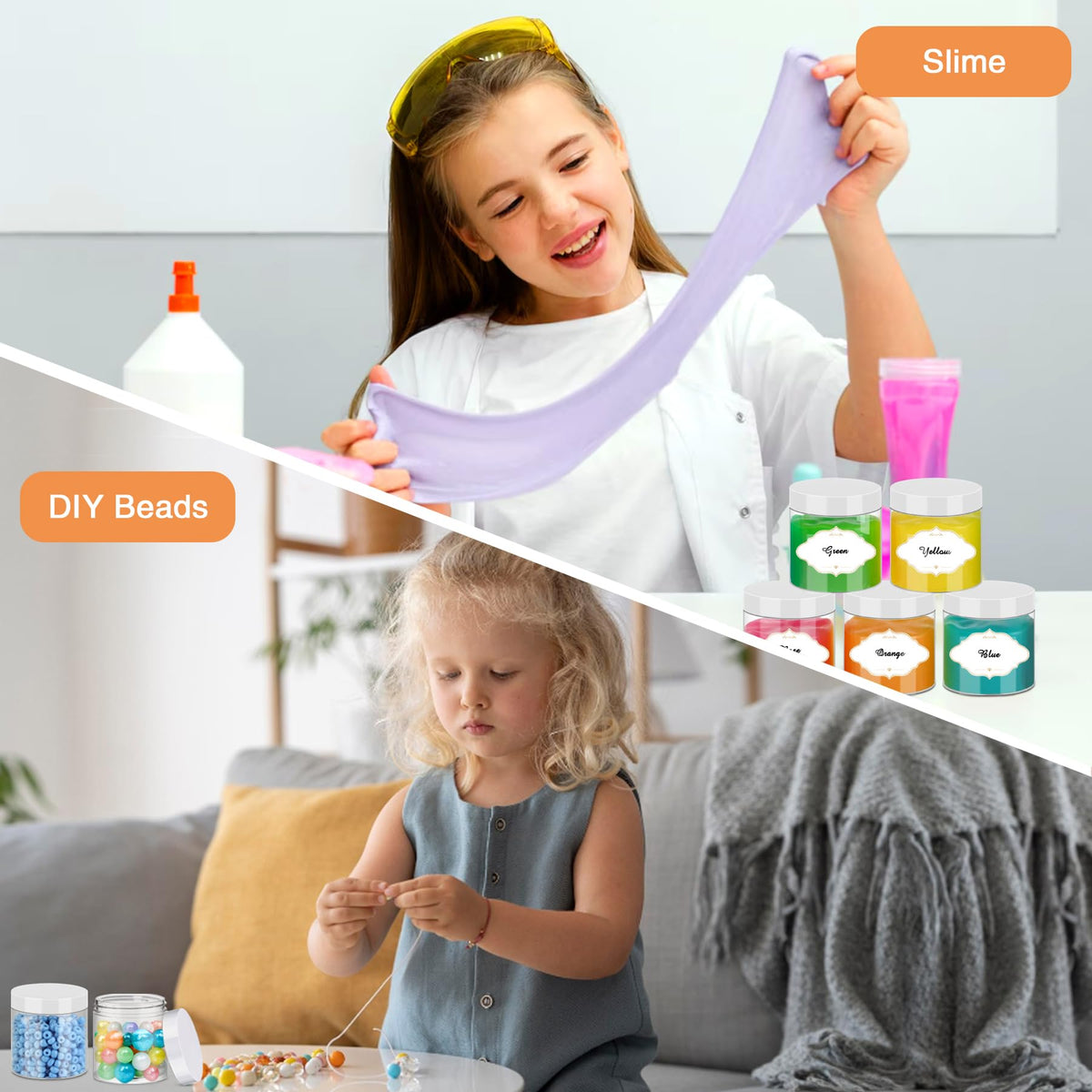 PeacePeo 48-pack includes stickers and marker for labeling.