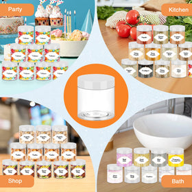 PeacePeo stackable jars help keep kitchen and crafts neat.