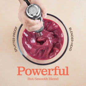 Peach Street Stainless steel blades deliver smooth purees and batters
