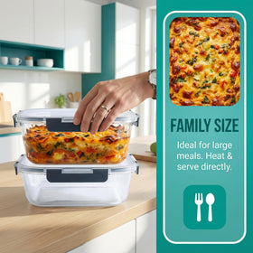 Peaktent BPA-free borosilicate glass safely stores tomato-based dishes.