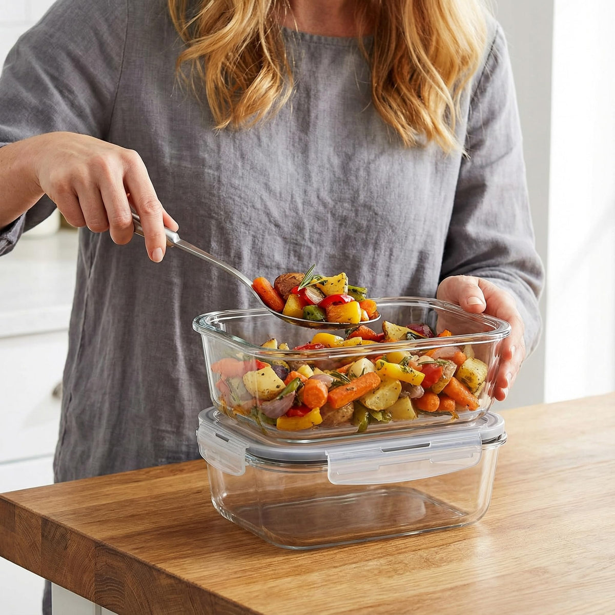 Peaktent bulk meal prep ideas with 5-pack glass storage.