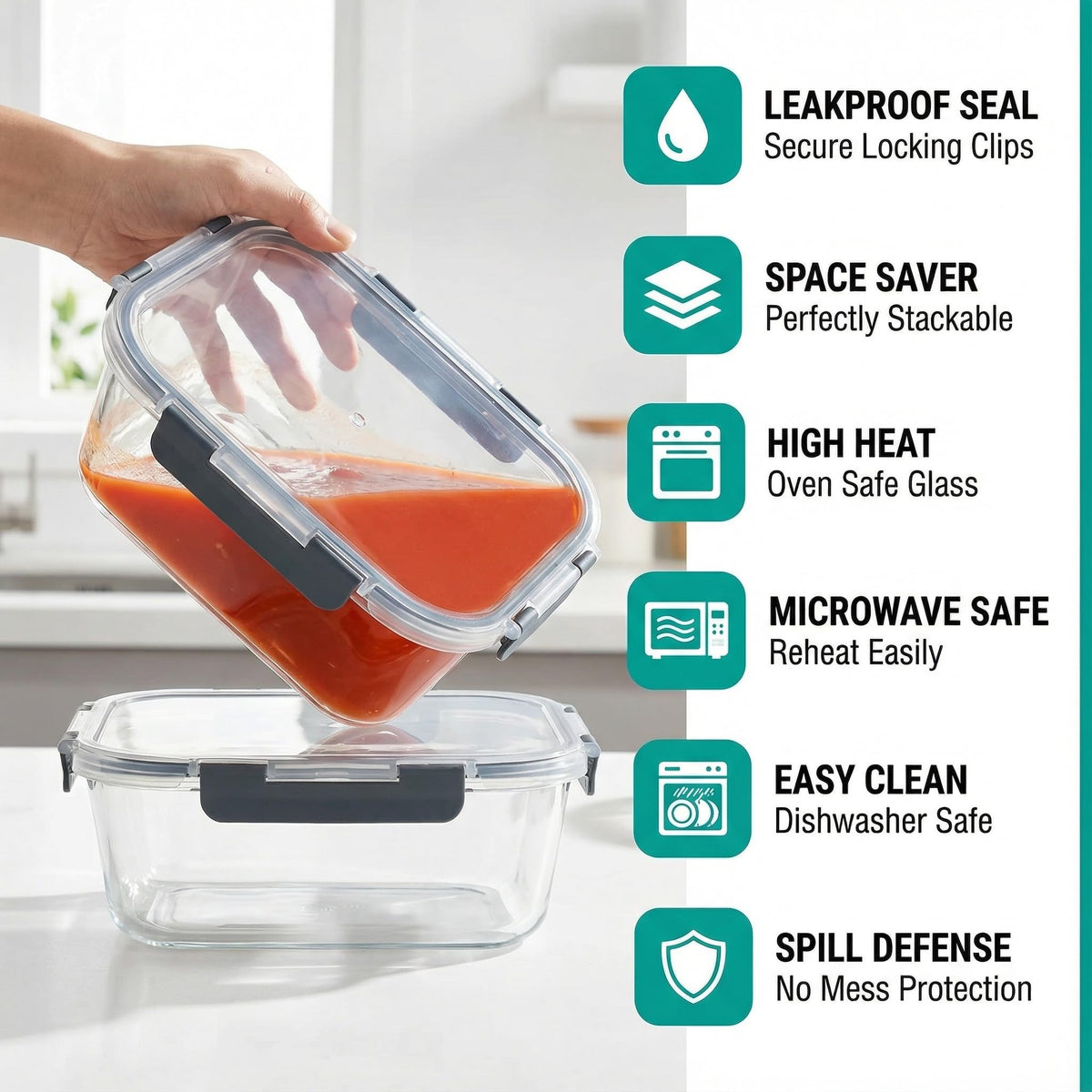 Peaktent borosilicate glass handles freezer-to-oven transitions safely.