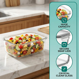 Peaktent stackable design saves pantry space with uniform rectangular shapes.