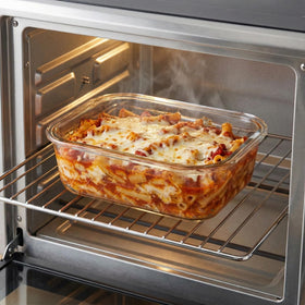 Peaktent stackable rectangular design saves pantry and fridge space.
