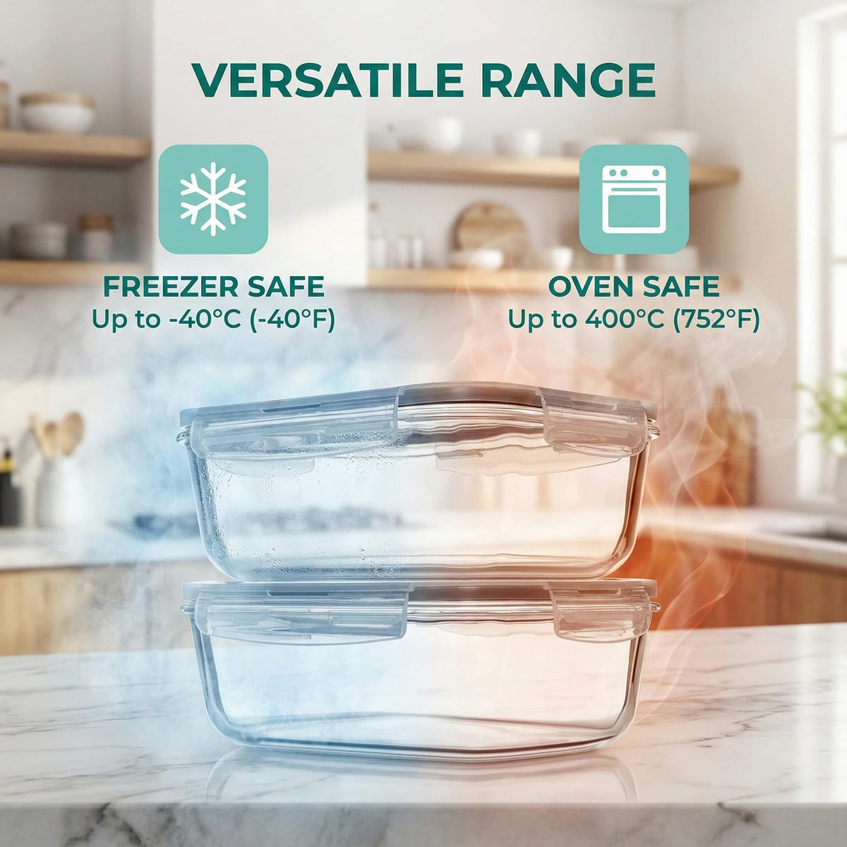 Peaktent textured bases prevent slipping when containers are stacked.