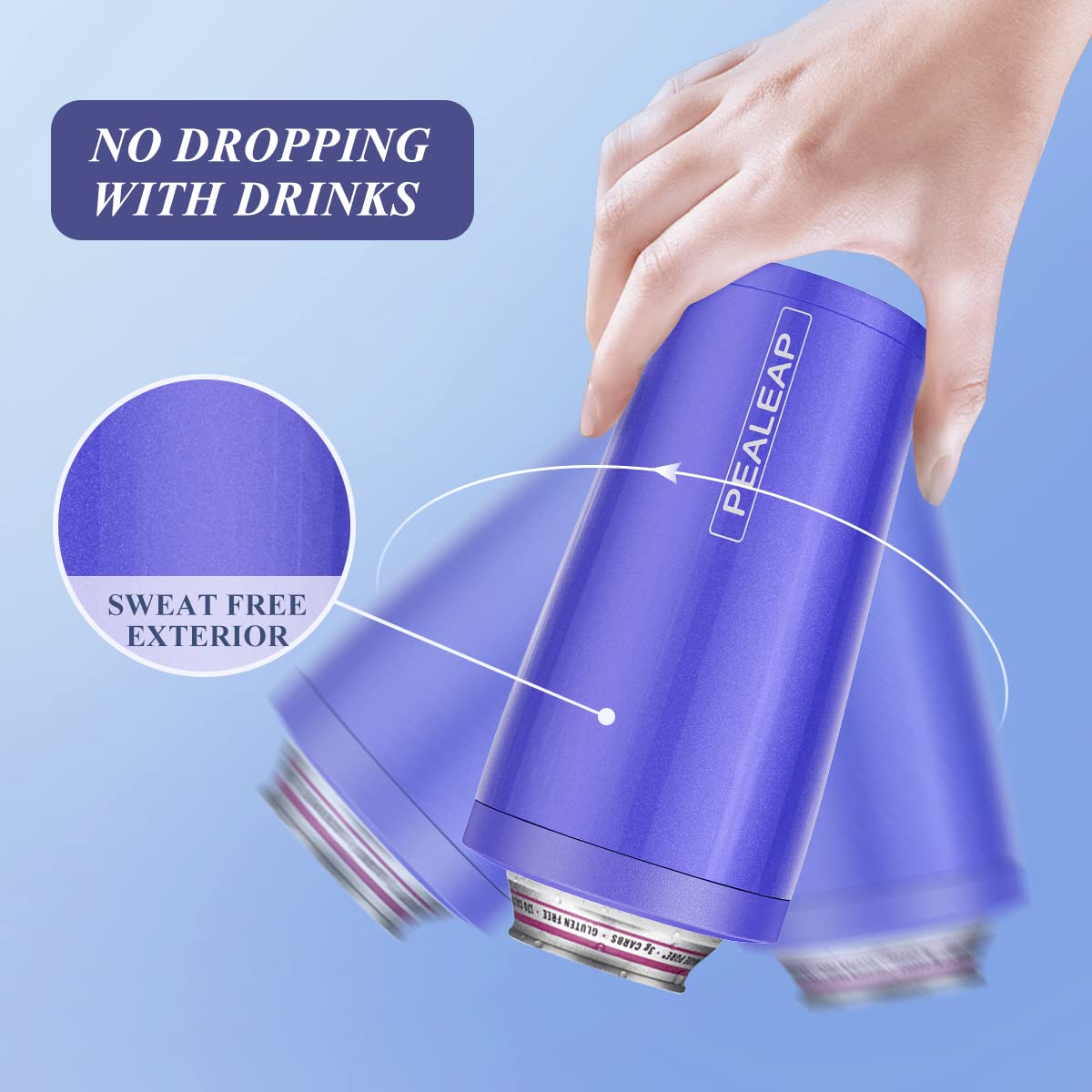 PEALEAP double-walled stainless steel cooler preserves cold for hours.