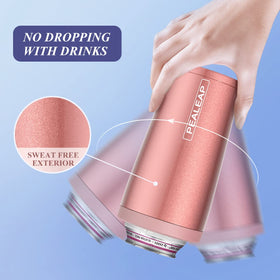 Pealeap rose gold non-sweat exterior keeps hands dry during use.