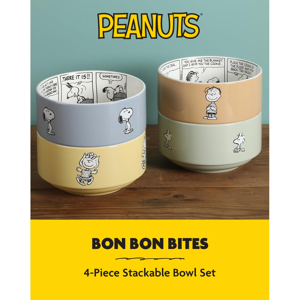 Peanuts Charlie Brown Woodstock bowls exterior design brightens kitchen dining