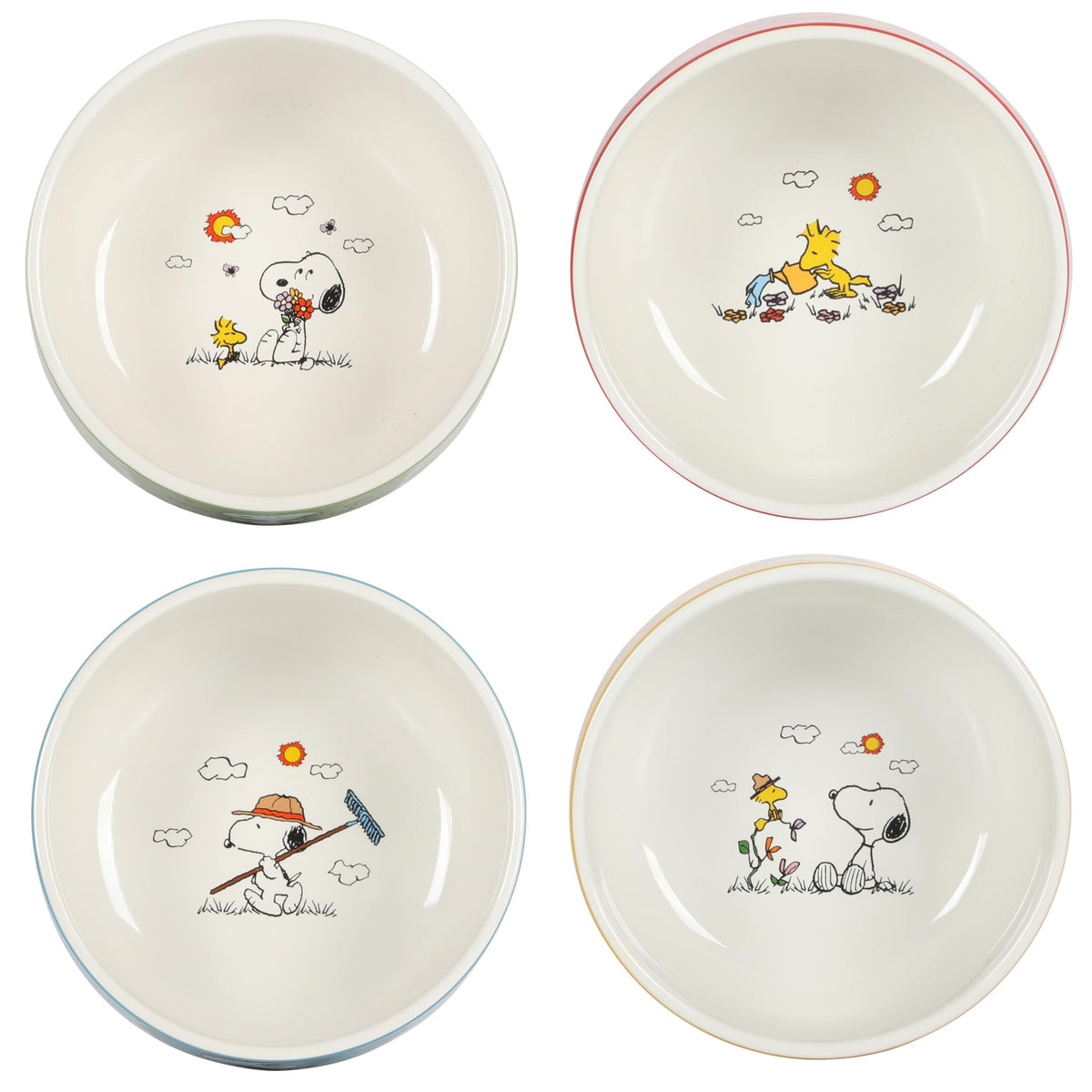 Peanuts dessert and snack bowls in a 4-pack, dishwasher-safe
