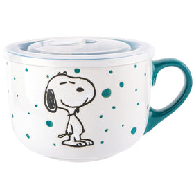 Peanuts Freckled Joy dishwasher and microwave safe for simple care.