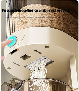 Peaoop rice dispenser transparent body shows contents at a glance