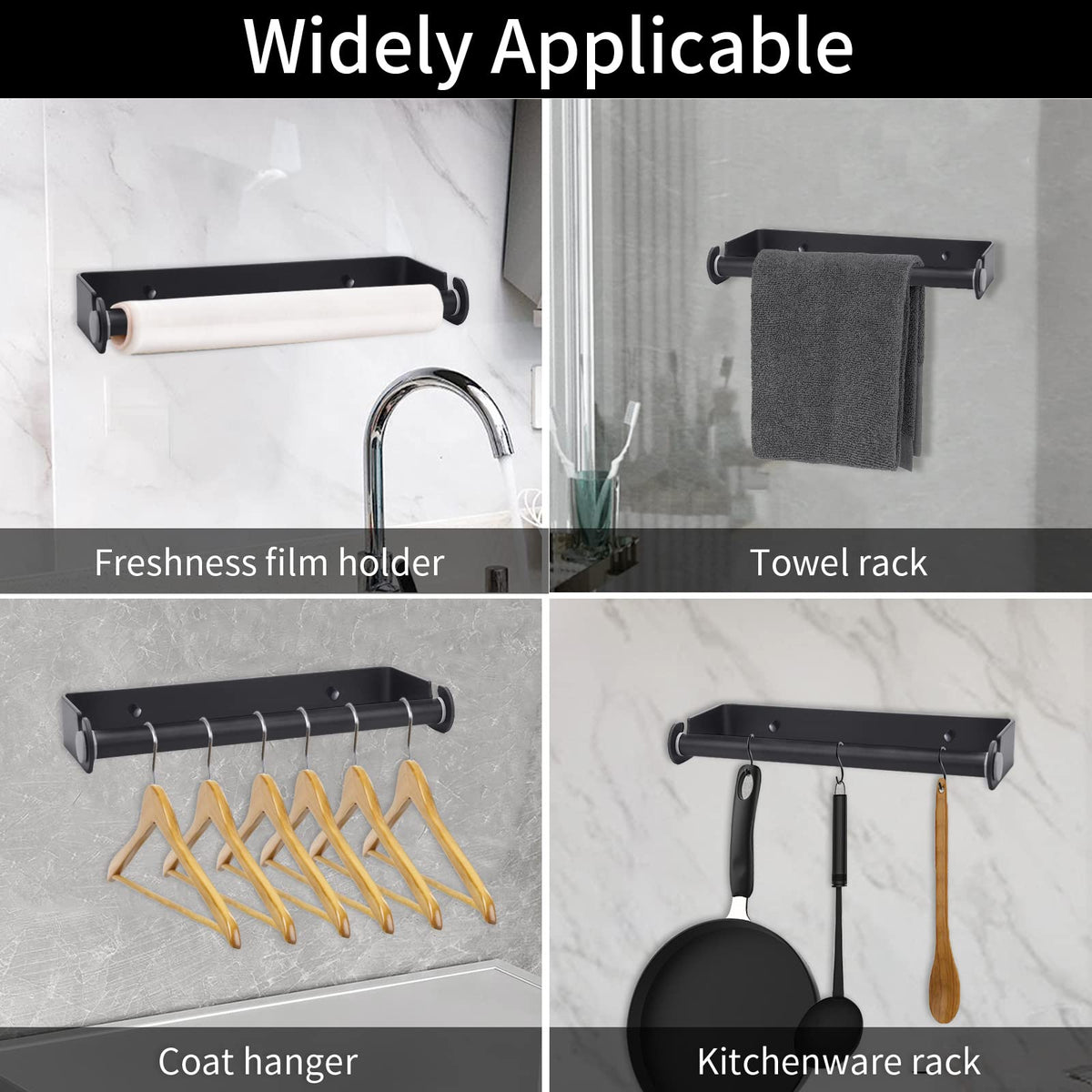 PEDORUBY wall-mount paper towel holder adding sleek storage to kitchen or bathroom