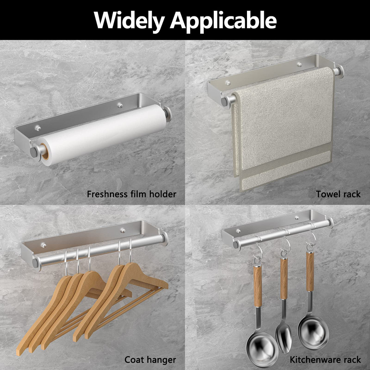 PEDORUBY wall mount paper towel holder keeps counter clear