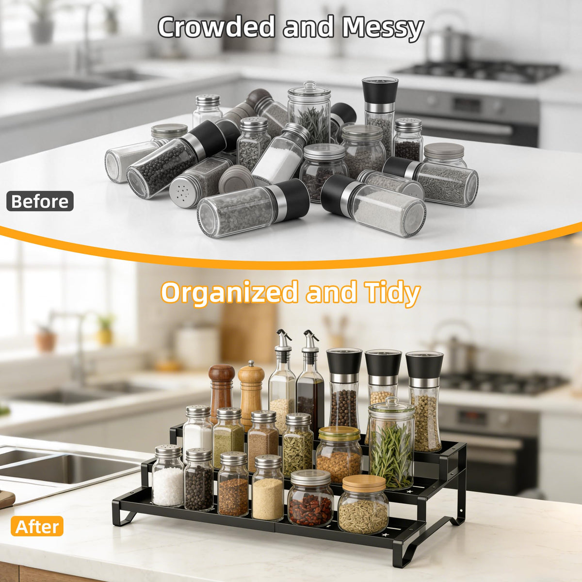 PEEKUP expandable shelf fits 13 to 21.5 inches for versatile spaces