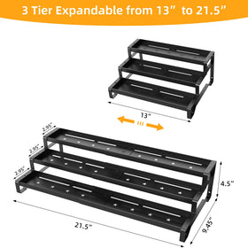 PEEKUP spice rack guardrails secure bottles for tidy kitchen storage