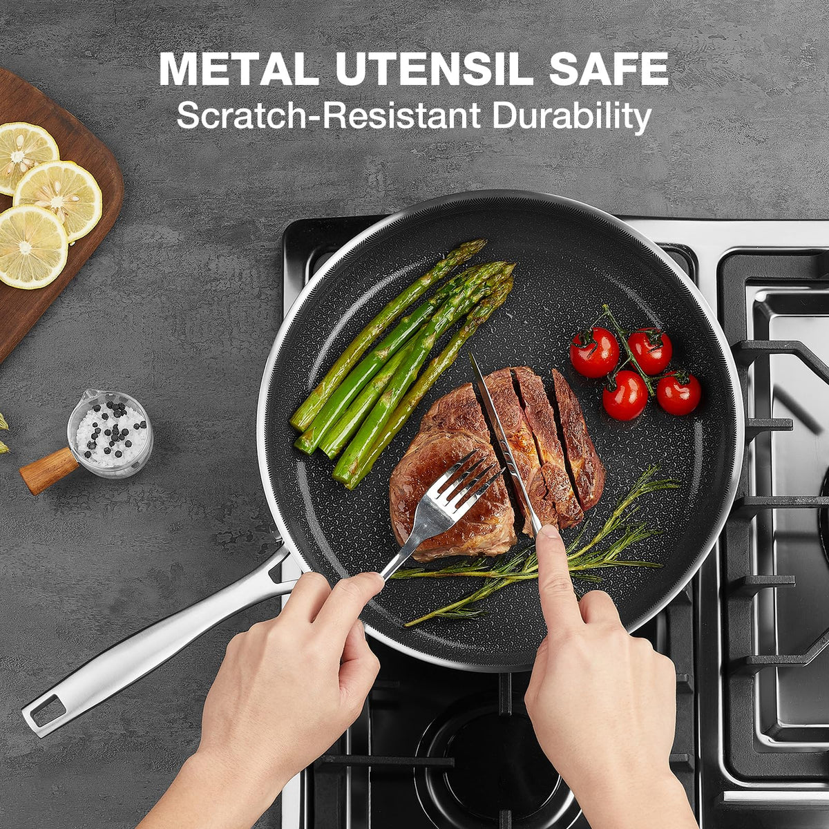 Induction-ready PekGema base ensures even heating on all cooktops