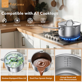 PekGema 3qt induction-compatible for all cooktops.