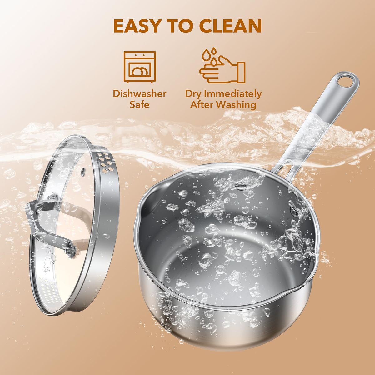 PekGema 3qt with measurement marks aids precise simmering and portioning.