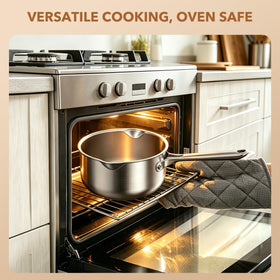 PekGema 3qt oven-safe up to 500°F for versatile finishing.