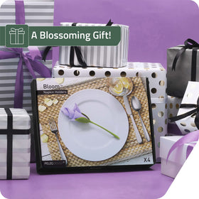 PELEG DESIGN Bloom napkin holder amaryllis fold elevates table styling.