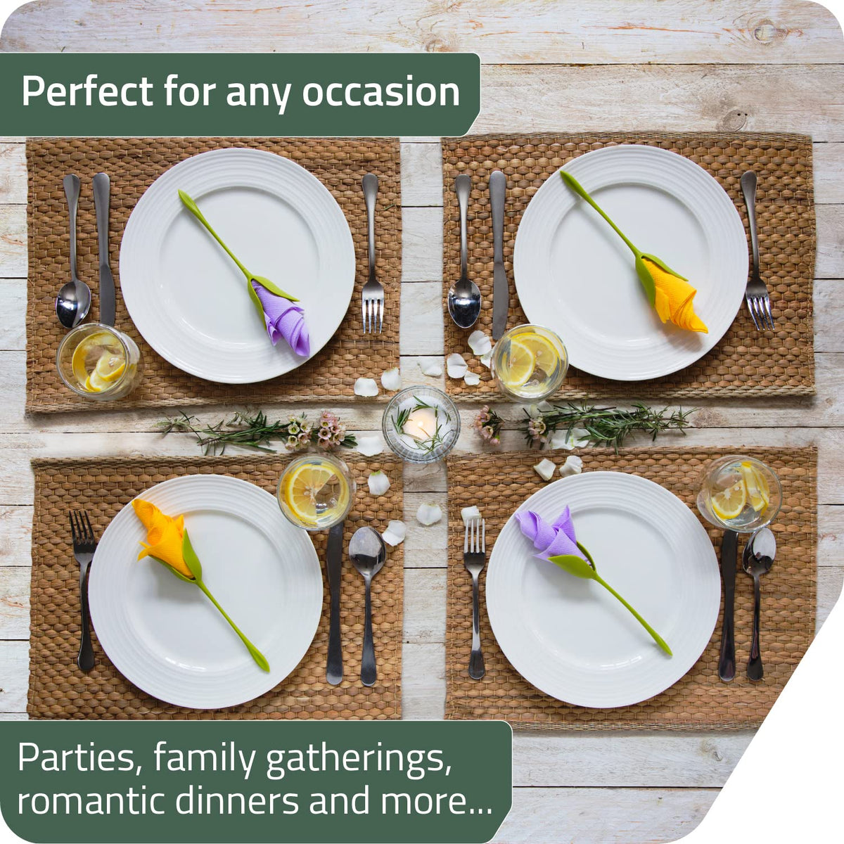 PELEG DESIGN Bloom napkin holder shows twist-to-petal action for festive tables.