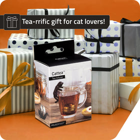 Gift-ready PELEG DESIGN Cattea infuser packaging idea.