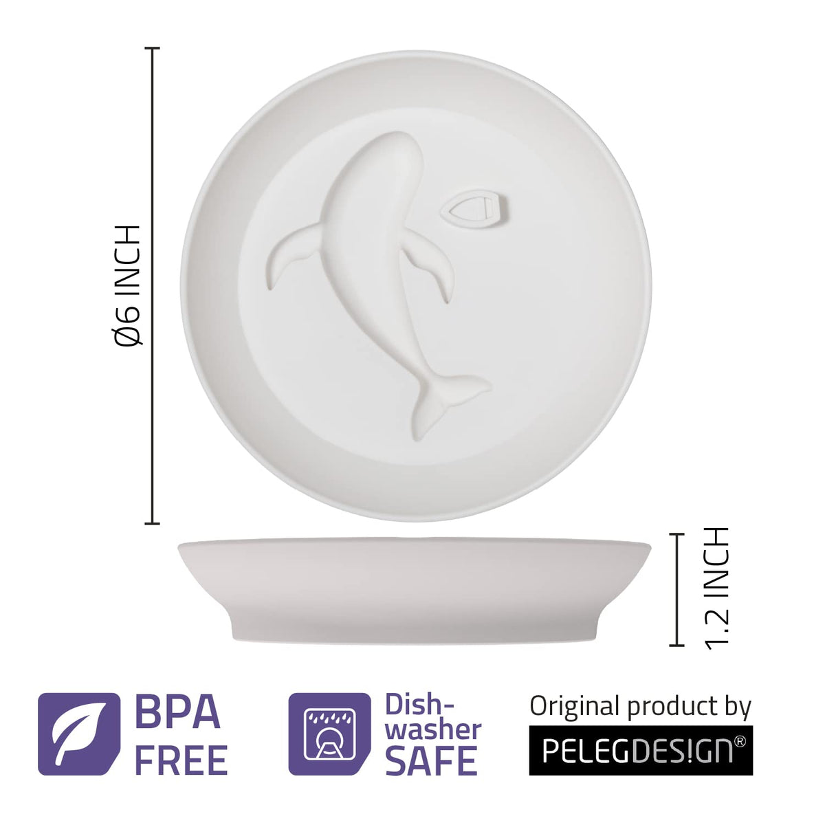 PELEG DESIGN Dip Sea Whale dishwasher-safe and easy to clean.