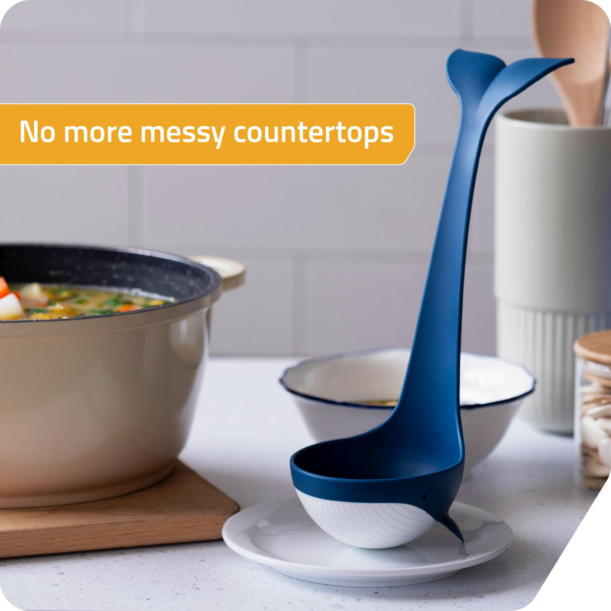 Peleg Souper Tail Soup Ladle cleans easily after hearty meals.
