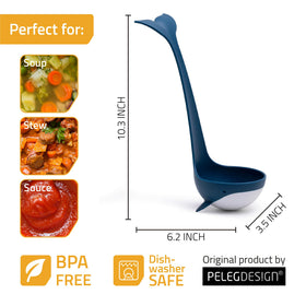 Souper Tail Ladle by Peleg Design with sturdy handle for effortless serving.