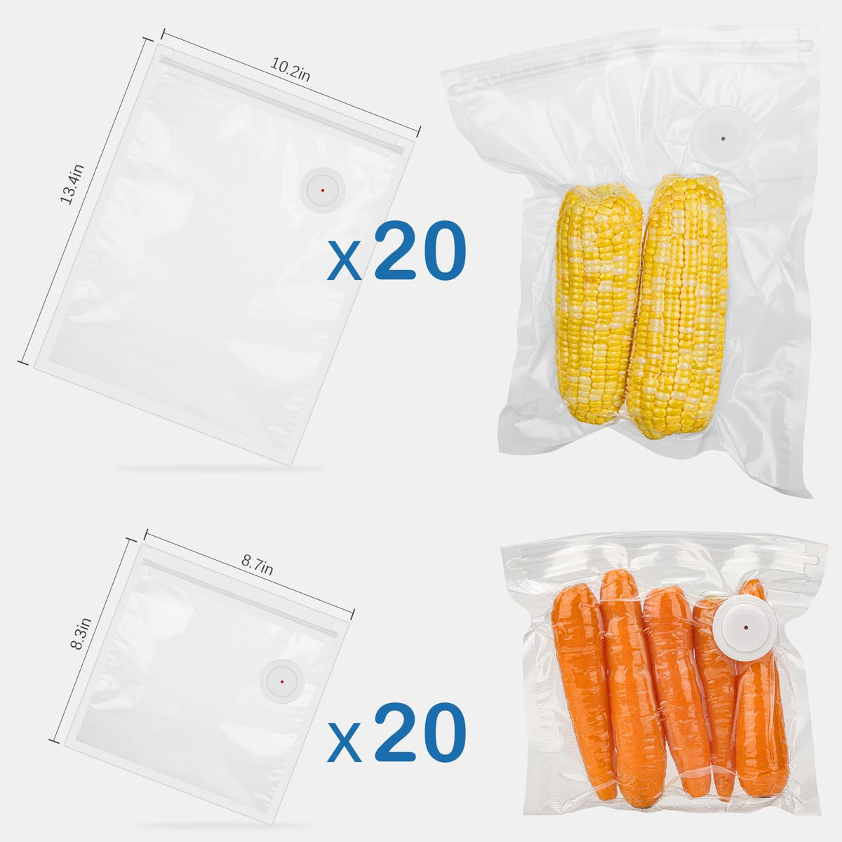 Use with handheld vacuum for quick sealing and freshness