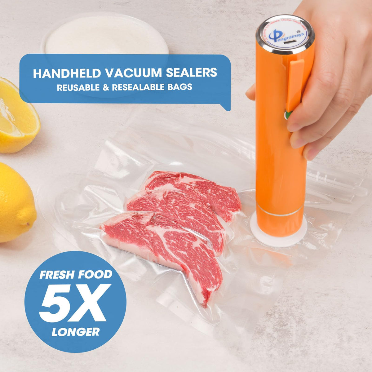 Pengrainsys one-click start-stop feature simplifies sealing for busy kitchens.