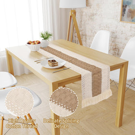 Pengtai boho table runner adds warm style to gatherings.