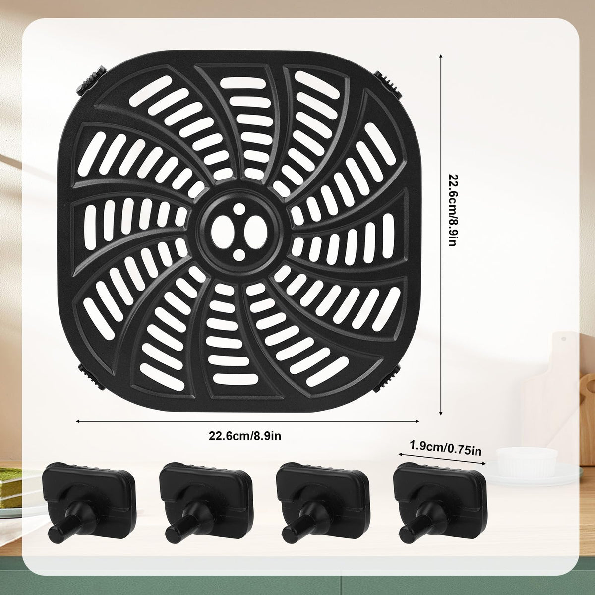 Penitue carbon-steel air fryer grill plate offers durable daily performance.