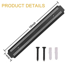 PENXUA knife-strip 2pc closeup magnets securely holds chef knives within easy reach.