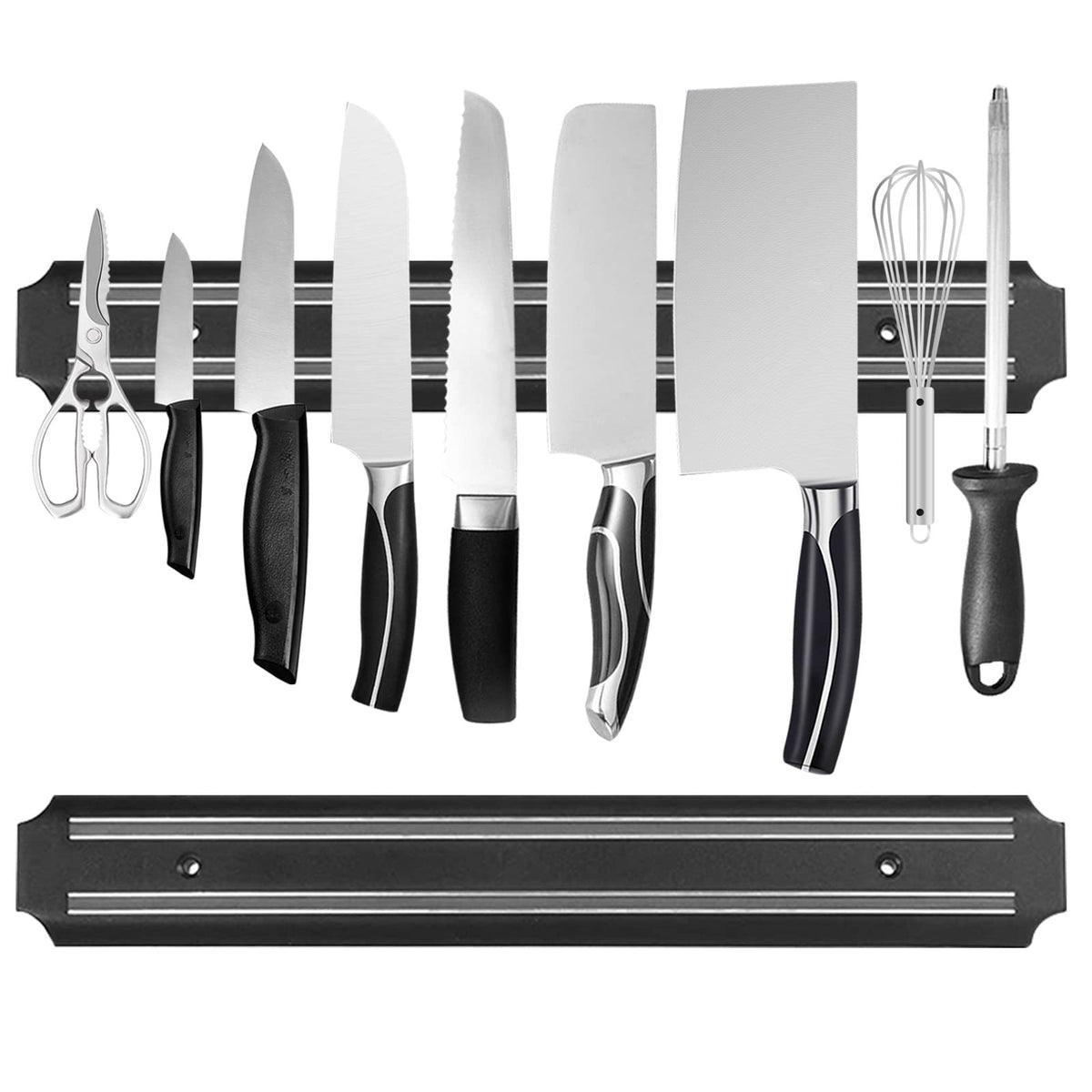 PENXUA magnetic knife strip 15inch 2pc wall mount for organized knives.