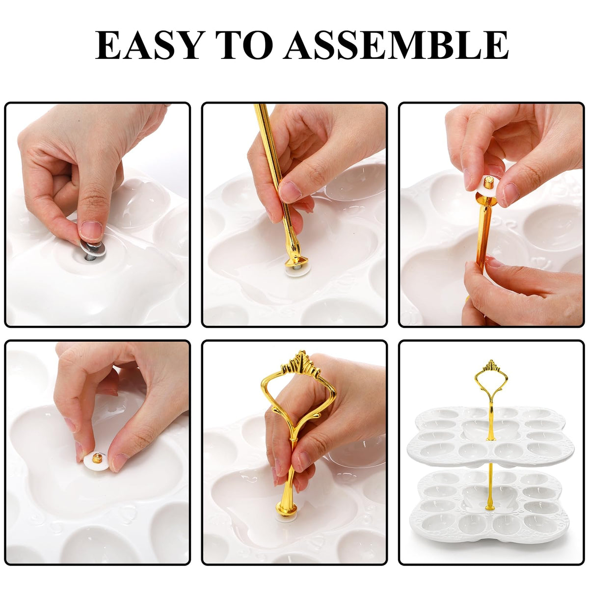 Peohud detachable design allows 12 egg halves per unit for flexible serving.