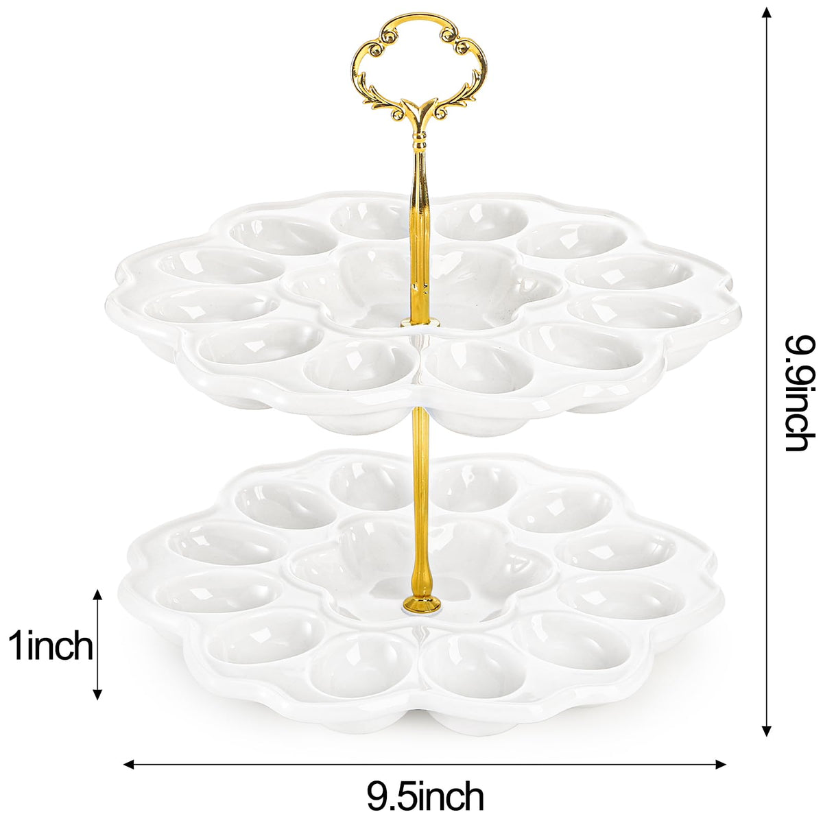 Peohud detachable egg tray two tiers offering flexible serving for casual dinners.