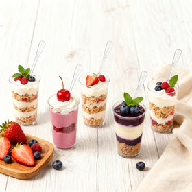 Peohud freezer-safe cups preserve color and texture of desserts