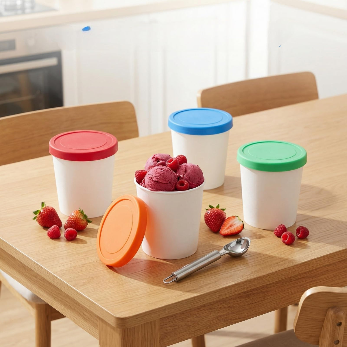 Peohud stackable freezer tubs saving space in the freezer