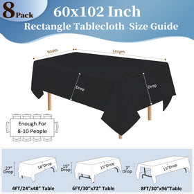 pepmily black tablecloth 60x102 on a dining table with elegant look.
