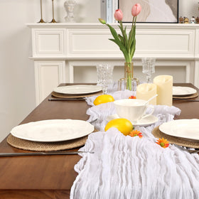 pepmily baby shower table runner brings soft ethereal glow to celebrations