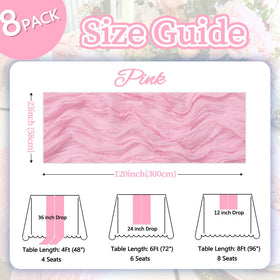 pepmily boho gauze table runner in pink enhances romantic spring party decor.